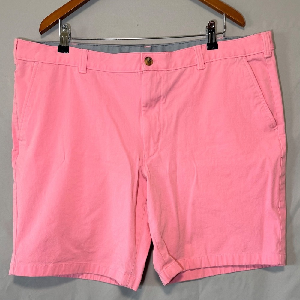 Club Room Men's Crisp Pink 4-Way Stretch Classic-Fit‎ Chino Shorts SZ 40